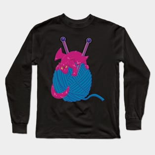 Knitting Dragon Long Sleeve T-Shirt